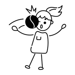 Check out doodle icon of ball injury