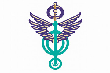 An innovative and dynamic health logo concept combining elements of crosses and medical symbols, portraying a modern and impactful visual identity.