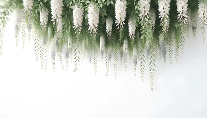 Fotobehang Glycine avec fleurs qui retombent en cascade  © Christophe