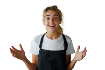 happy young saleswoman looking at the camera to welcome a customer. Female executive smiling at camera, secretary offering professional business services holding digital tablet