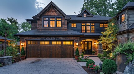 Fototapeta premium Large House With Many Windows