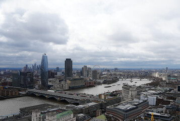 london eye panorama thames - obrazy, fototapety, plakaty