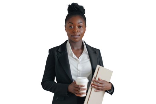Indian business woman,Isolated on a transparent background.