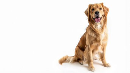 An amused Golden Retriever sits mischievously with its face hidden by a blurred square, creating a laughable visual puzzle