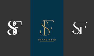 Set of SF, FS, Abstract Letters Logo Monogram
