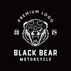 Black eagle motorcycle logo emblem