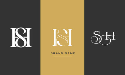 HS, SH, H, S, Abstract Letters Logo Monogram