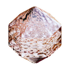 Silver Iridescent Abstract Crystal Ball, realistic rendering. Reflection Of Light On Bright...