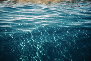 Obraz premium Explore the mesmerizing depths of the oceans blue abyss, illuminated by sunlight, creating a captivating backdrop for diving and scuba adventures.