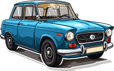Car illustration cartoon vectorial isolated on white background