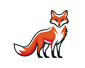Fox similar silhouette logo design