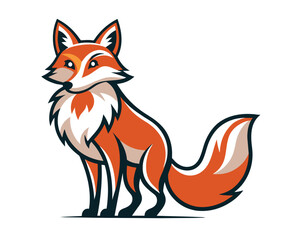 Fox similar silhouette logo design