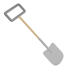 3d illustration of the shovel