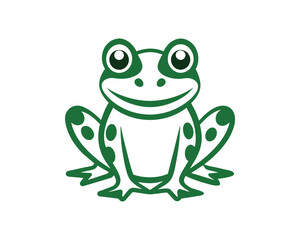 Frog silhouette logo design