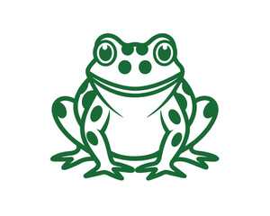 Frog silhouette logo design
