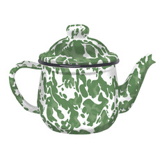 enamel tea pot illustration png. Suitable for use as the main/complementary object in graphic designs, videos, social media, etc. that have a nostalgic, historical, vintage or retro nuance.
