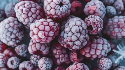 Background from frozen berries. Food and drinks, ingredients. Deep freeze.