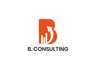 Obraz premium Intial B with Consulting logo in the business company design. 