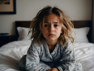 Portrait of a toddler in pajamas