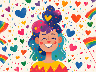 Spread love and positivity with colorful Pride illustrations