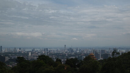 Panorama of the city of Penang in Malaysia
