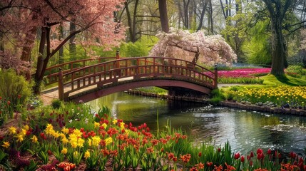 Fototapeta na wymiar essence of wonderful springtime with images of vibrant blossoms, blooming gardens, and colorful outdoor scenes.