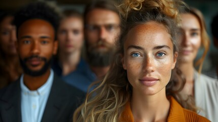 Fototapeta premium Portrait of Diverse Group of Business People in Office