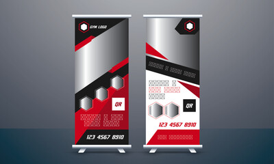 Gym and Fitness Center Roll Up Banner & Signage Design