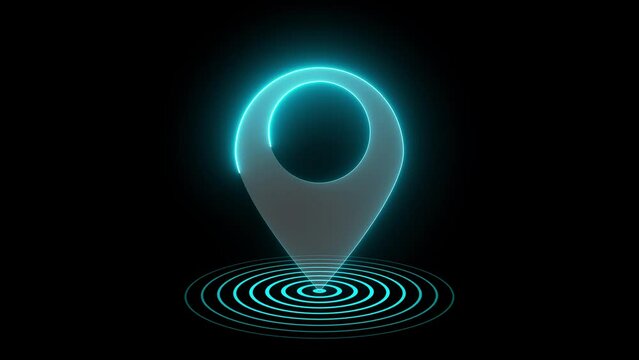 GPS location pointer animated icon.