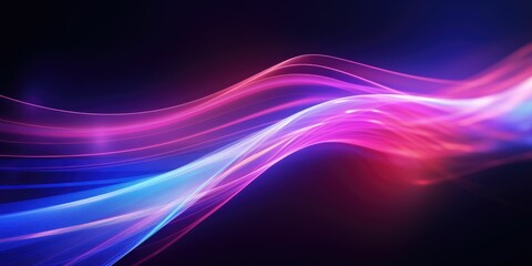abstract background with glowing pink blue neon lines
