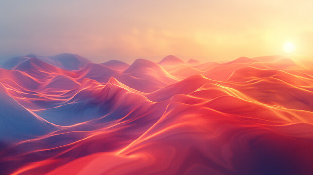 a red and blue sand dunes