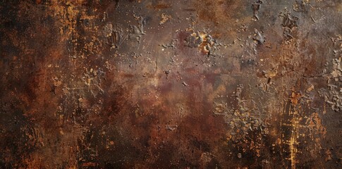 A close-up view of a metal surface covered in varying degrees of rust, showcasing the effects of oxidation on the material. - obrazy, fototapety, plakaty