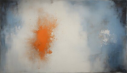 An interesting and visually descriptive rendering of an empty space filled with grainy noise and a grungy texture in shades of white, orange, and blue.