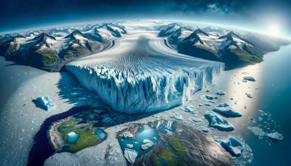  Symbolic image: View of a glacier landscape. The grandeur of the Antarctic glaciers is in danger. © EKH-Pictures