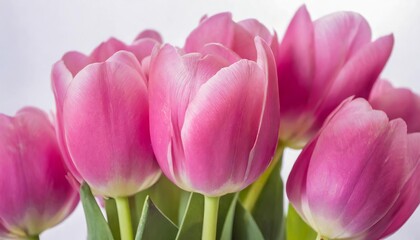 Obraz na płótnie Canvas Generated image of pink tulips