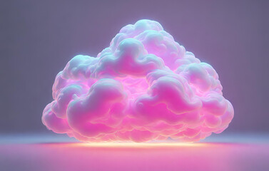Pink abstract cloud romantic concept, White clouds on a pink sky background