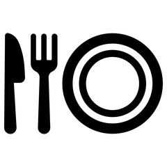 dinner icon, simple vector design