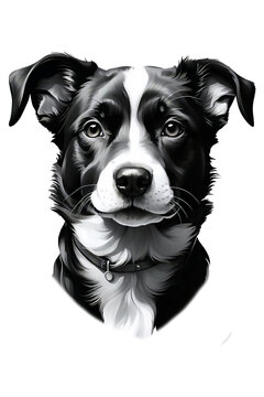 Timeless Black & White Dog Portrait 