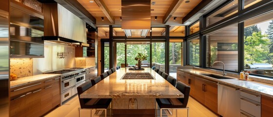Kitchen in New Contemporary Style Luxury Home