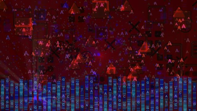 Human genome DNA analysis - visualization of a genome map sequence