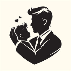 Father's Day Silhouette Vector Illustration Design