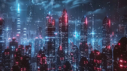 Obraz premium abstract street city buildings background wallpaper anime manga illustration lofi vibes