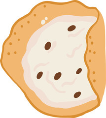 Sweets crepes. Ukrainian food. Hand drawn vector flat illustration.