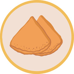 Sweet crepes nalesniki. Ukrainian food. Hand drawn vector flat illustration.