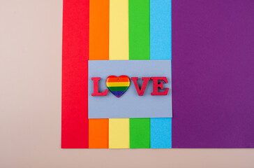 Pride month concept with LGBTQ flag