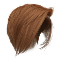 Fototapeta premium 3d render short copper pixie hair isolated