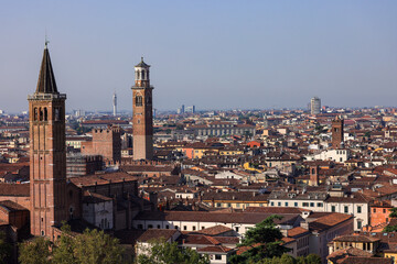 aerial view of Verona downtown