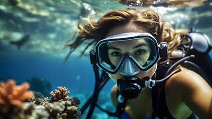  Female Scuba Diver