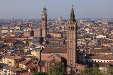 aerial view of Verona downtown