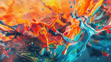 abstract background with vibrant colors resembling a gasoline spill, conveying energy, and dynamism, perfect for a creative and artistic representation